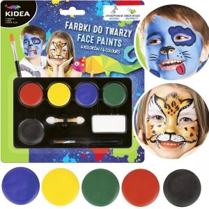 Farbki do malowania twarzy 6 kolorów KIDEA (FDT6KA)