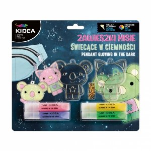 Zestaw zawieszek MISIE świecących w ciemności KIDEA (ZZMISCKA)