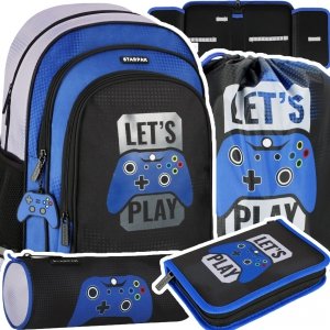 ZESTAW 4 el. Plecak wczesnoszkolny gra pady, GAMING PAD Starpak (527186SET4CZ)