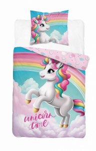 Pościel bawełniana UNICORN Jednorożec 160 x 200 cm komplet pościeli (5153A)