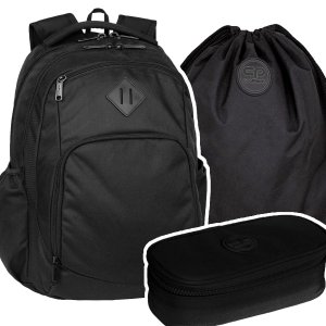 ZESTAW 3 el. Plecak CoolPack BREAK czarny, BLACK (F024769SET3CZ)