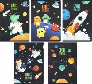 5x Zeszyt A5 w kratkę 16 kartek SPACE ADVENTURE (400182341SET5CZ)