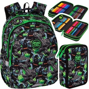 ZESTAW 2 el. Plecak wczesnoszkolny CoolPack JERRY 21 L klocki, KIDS FROM THE BLOCK (F029823SET2CZ)
