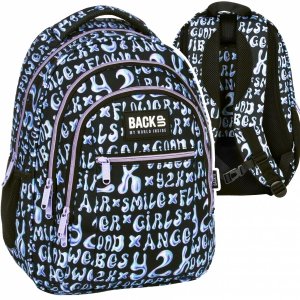 Plecak szkolny młodzieżowy BackUP 26 L NAPISY HOLO (PLB6O08)