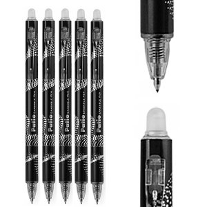5x Długopis żelowy wymazywalny automatyczny CLICK czarny wkład (54166PTRSET5CZ)