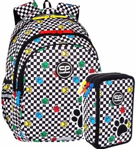 ZESTAW 2 el. Plecak wczesnoszkolny CoolPack JERRY 21 L psie łapki, CATCH ME (F029666SET2CZ)