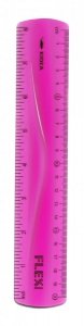 Linijka plastikowa elastyczna FLEXI 20 cm różowa KIDEA (LF20CMKA)