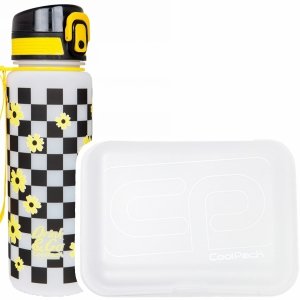 Zestaw bidon i śniadaniówka CoolPack BRISK kwiatki, CHESS FLOW 600 ml (Z16745+93491CP)