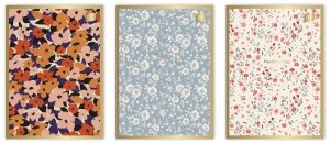 3x Zeszyt A4 60 kartek w kratkę METALLIC FLORAL (48449SET3CZ)