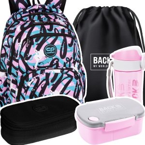 ZESTAW 5 el. Plecak CoolPack PICK 23 L napisy, SWEET MESS (F099815SET5CZ)