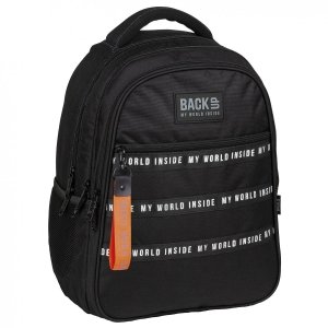 Plecak szkolny młodzieżowy BackUP 28 L czarny, FLUO BLACK (PLB4I56)