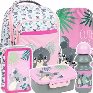 ZESTAW 5 el. Plecak szkolny CUTE KOALA Misie (PLSZKOA10SET5CZ)