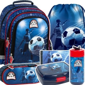 ZESTAW 6 el. Plecak szkolny FOOTBALL Piłka nożna (PL15BPI19SET6CZ)