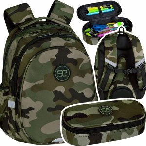 ZESTAW 2 el. Plecak wczesnoszkolny CoolPack JERRY 21 L moro, SOLDIER (E29572SET2CZ)
