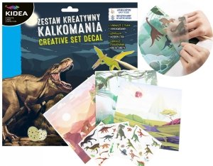 Zestaw kreatywny KALKOMANIA Dinozaury KIDEA (ZKRKAKA)