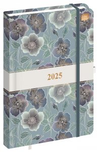 Kalendarz książkowy B5 BLUE ROSE Kwiaty 192 strony 2025 (58585)