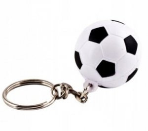 Brelok do kluczy breloczek zawieszka FOOTBALL Piłka nożna CZARNY (900381)