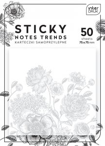 Karteczki samoprzylepne STICKY NOTES TRENDS notes kostka KWIATY (27185)