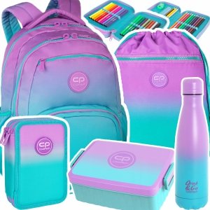 ZESTAW 5 el. Plecak CoolPack PICK  23 L fioletowe ombre, GRADIENT BLUEBERRY (E99505SET5CZ)