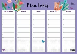 Plan lekcji A4 Girls DREAM Kwiatki (97617)