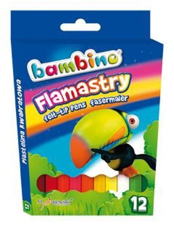 Flamastry 12 kolorów BAMBINO (01604)