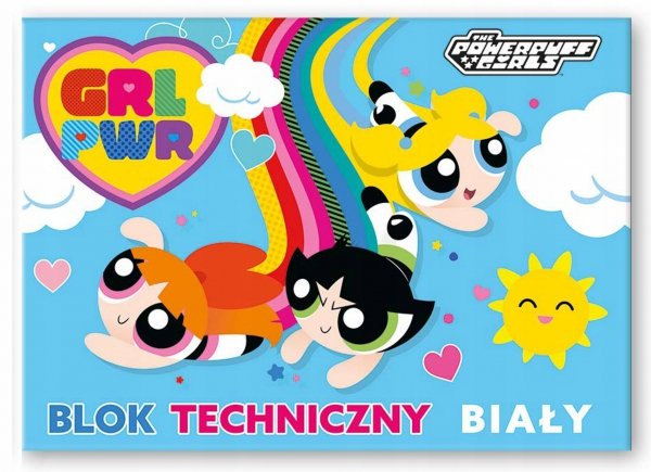 Blok techniczny BIAŁY A4 ATOMÓWKI 10 KARTEK mix (28307)