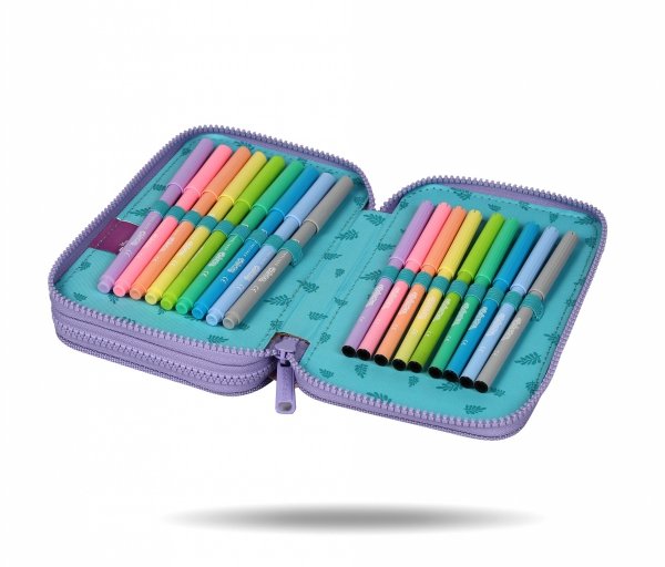 Piórnik CoolPack dwukomorowy z wyposażeniem JUMPER 2 STITCH PASTEL (F066885)