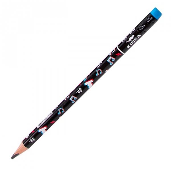 Ołówek szkolny trójkątny gruby z gumką HB JUMBO Tik Tok TALK Kidea (OTGNKA)