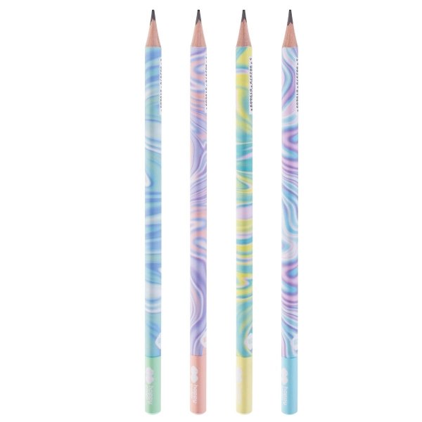 4 x Ołówek trójkątny 2B PASTEL TWIST HAPPY COLOR (21718ZEST)