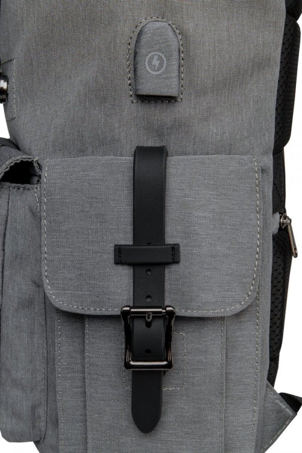 Plecak męski na laptop 13-15,6&quot; z USB Packer Gray Szary  R-Bag (Z012)