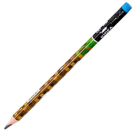 Ołówek szkolny trójkątny gruby z gumką HB JUMBO GAME dla fana gry MINECRAFT Kidea (OTGNKA)