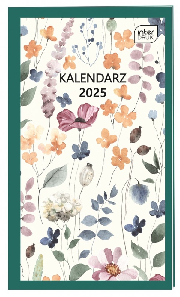 Kalendarz kalendarzyk Kwiaty 64 strony 9x15,5 cm 2025 (38273)