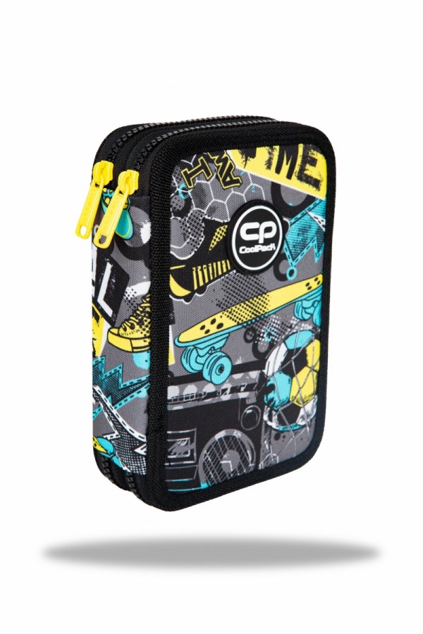 Piórnik CoolPack dwukomorowy z wyposażeniem JUMPER 2 piłka nożna, GOAL TIME (F066701)