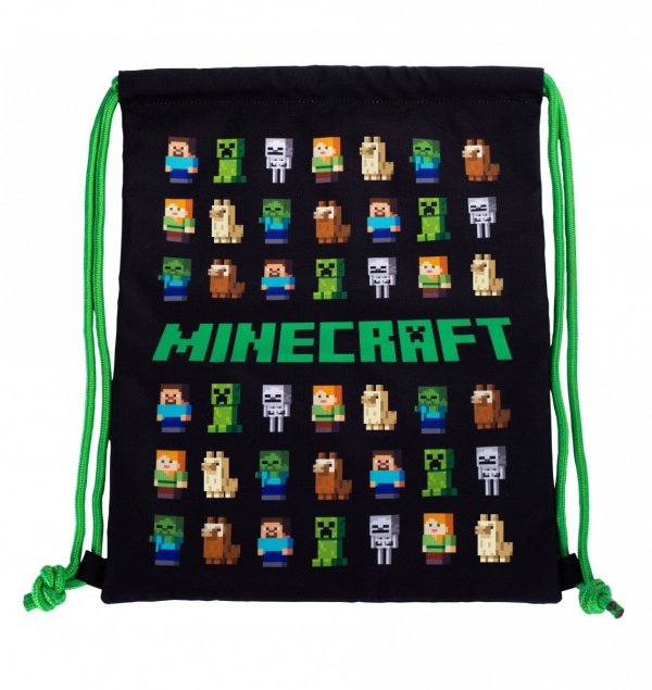 ZESTAW 5 el. Plecak wczesnoszkolny 19 L MINECRAFT Characters (502021200SET5CZ)