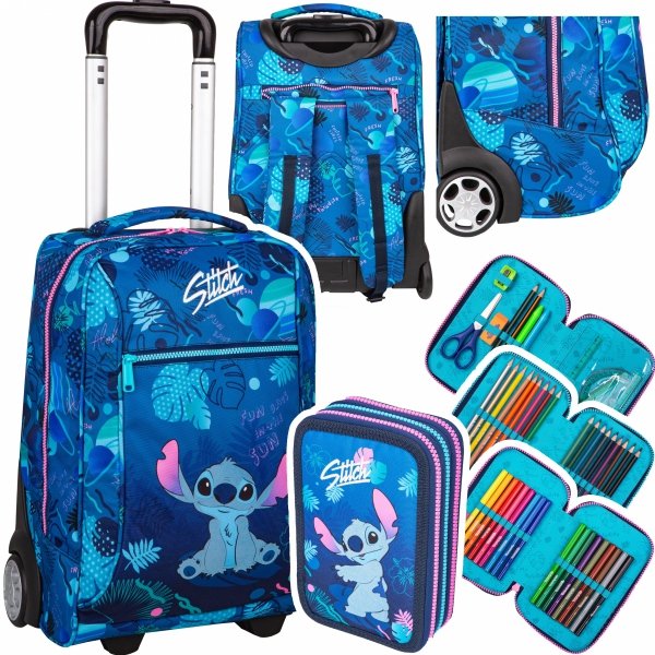 ZESTAW 2 el. Plecak CoolPack COMPACT 27 L na kółkach STITCH (F086780SET2CZ)