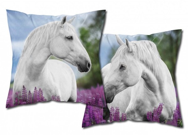 Poszewka na poduszkę świecąca w ciemności HORSES Konie 40 x 40 cm (PF005)