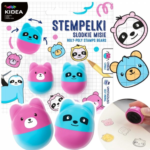 Stempelki WAŃKA WSTAŃKA PANDA I NIEDŹWIADEK pieczątki KIDEA (SWWMIKA)