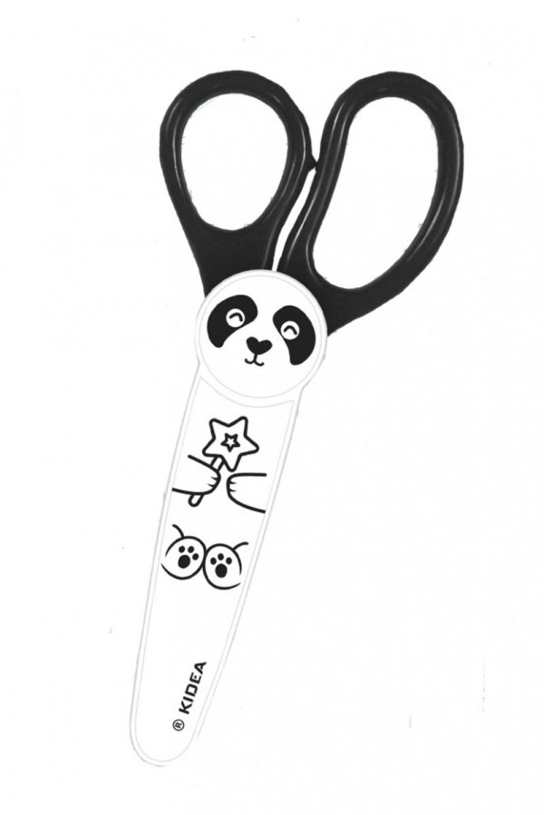 Nożyczki z figurką w etui PANDA Kidea (NOFEKA)