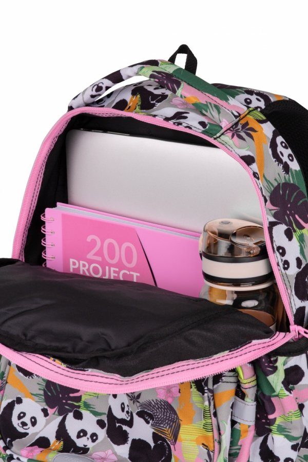 ZESTAW 5 el. Plecak wczesnoszkolny CoolPack JERRY 21 L pandy, PANDA GANG (F029829SET5CZ)