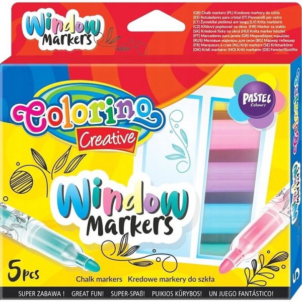Markery kredowe pastelowe do szkła COLORINO Creative (39637)