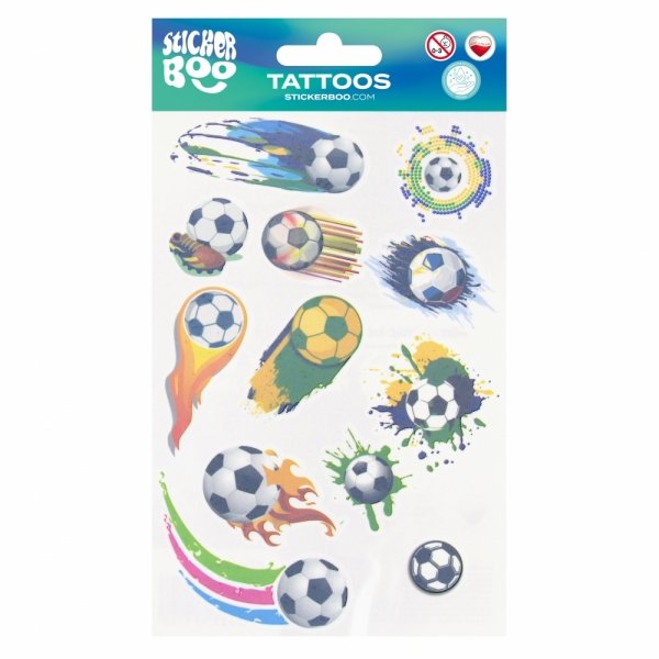 Tatuaż zmywalny STICKER BOO piłka nożna, FOOTBALL (540451)