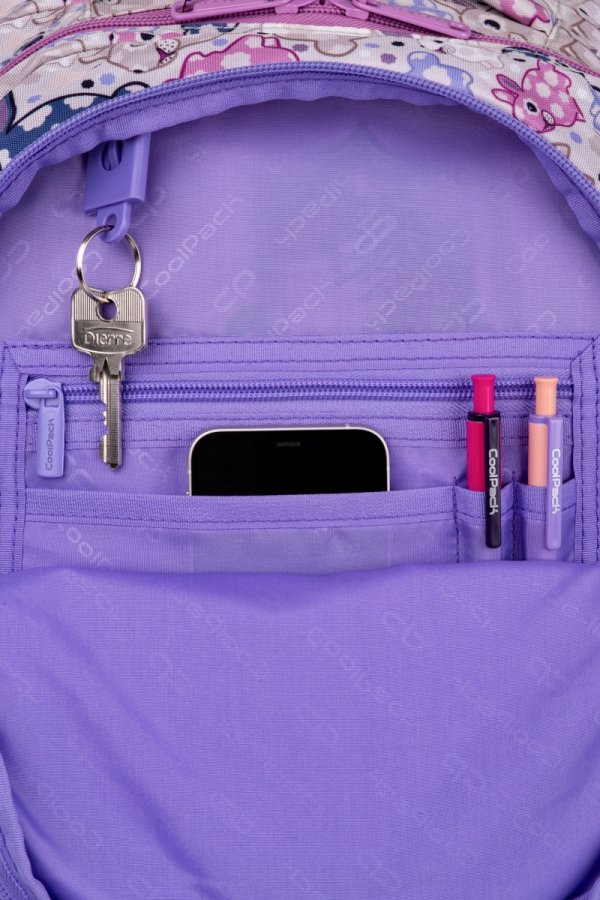 ZESTAW 5 el. Plecak wczesnoszkolny CoolPack JERRY 21 L króliczki, WHITE BUNNY (F029833SET5CZ)