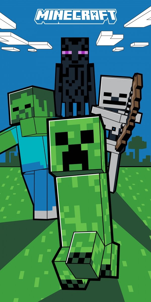 Ręcznik plażowy kąpielowy MINECRAFT 70 x 140 cm (MC581171)