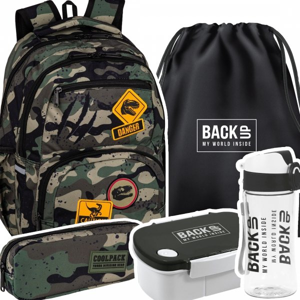 ZESTAW 5 el. Plecak CoolPack PICK  23 L moro, DANGER (F099812SET5CZ)