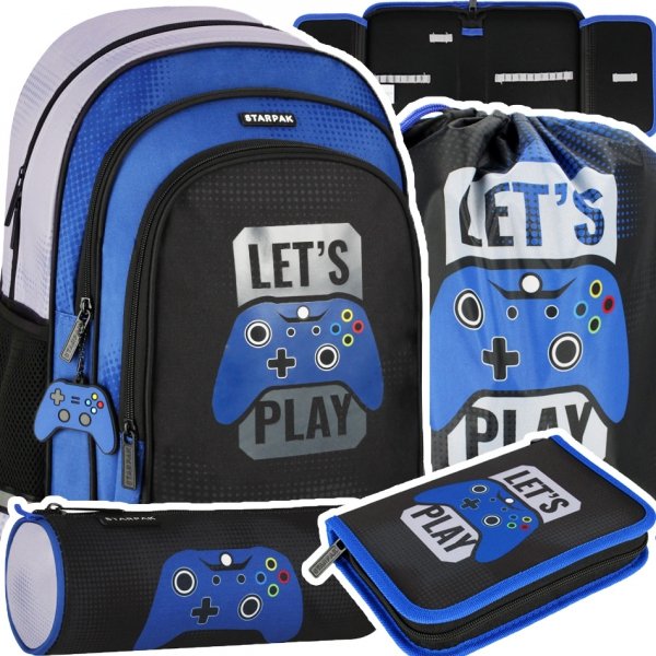 ZESTAW 4 el. Plecak wczesnoszkolny gra pady, GAMING PAD Starpak (527186SET4CZ)