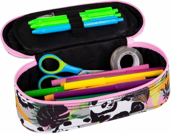 ZESTAW 5 el. Plecak wczesnoszkolny CoolPack JERRY 21 L pandy, PANDA GANG (F029829SET5CZ)
