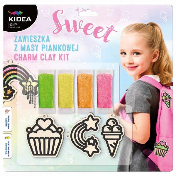 ZAWIESZKA Z MASY PIANKOWEJ SWEET do plecaka piórnika kluczy KIDEA (ZMPSKA)