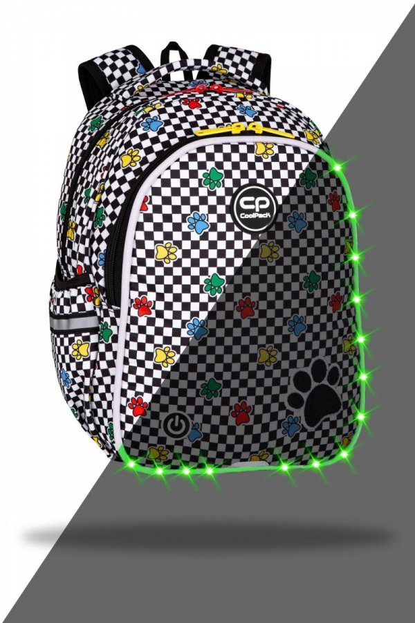 Plecak wczesnoszkolny CoolPack JIMMY LED psie łapki, CATCH ME (F110666)