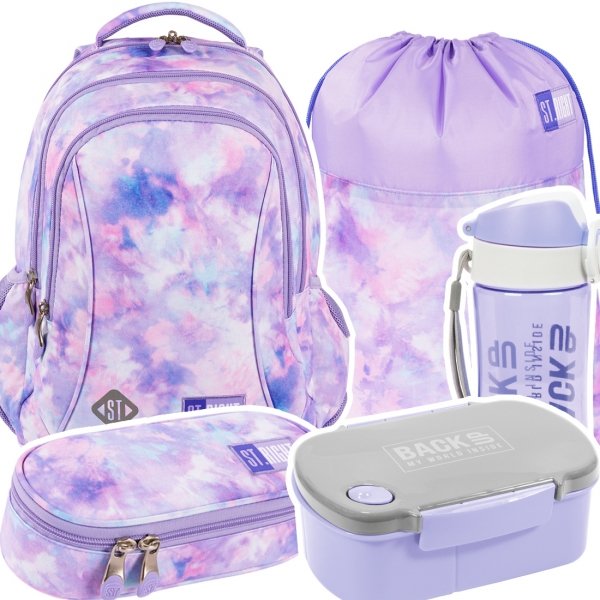 ZESTAW 5 el. Plecak wczesnoszkolny ST.RIGHT pastelowy, PASTEL DREAM BP26 (65875SET5CZ)