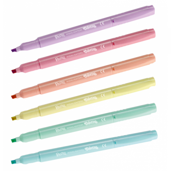 Zakreślacze pastelowe 6 kolorów Colorino (84965PTR)
